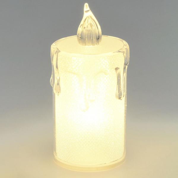 Elegante LED-Kerzen im 3er-Set – Transparente Flammen-Optik, sichere Deko für Tisch, Regal & Feiern, inkl. Batterien, für stimmungsvolle Atmosphäre