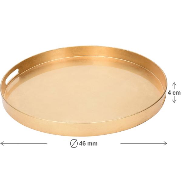 Glanzvolles Gold Servie- & Dekotablett - ideal für stilvolle Feste & Gastronomie - perfekt für das Servieren von Aperitifs und Snacks auf Partys