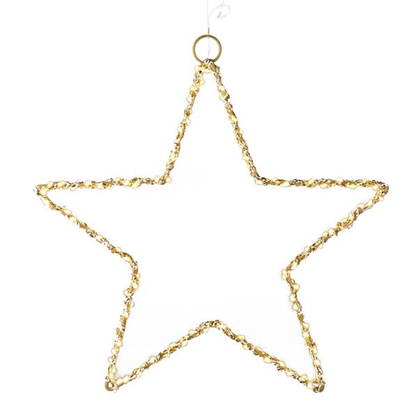 Zauberhafter Weihnachtsstern mit 120 LEDs, warmweiss, 30 x 0,5 cm – ideal als Fensterdeko & Weihnachtsdeko für den Innenbereich