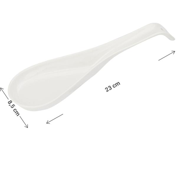 Löffelablage aus Porzellan, weiss: Eleganter Küchenhelfer-Ablage, hitzefest & hygienisch – Halt die Arbeitsplatte sauber