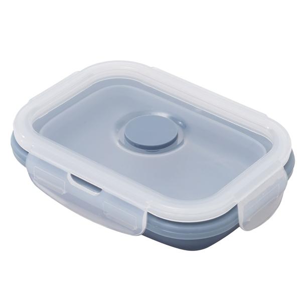 4er-Set Silikon-Frischhaltedosen - Zusammenklappbare & faltbare Lunchbox, Bento Box, BPA-frei, mikrowellengeeignet, mit Clip-Verschluss Deckeln