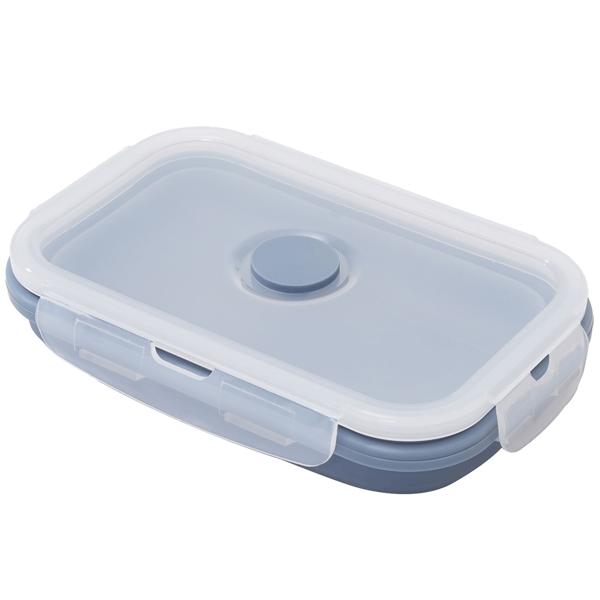 4er-Set Silikon-Frischhaltedosen - Zusammenklappbare & faltbare Lunchbox, Bento Box, BPA-frei, mikrowellengeeignet, mit Clip-Verschluss Deckeln