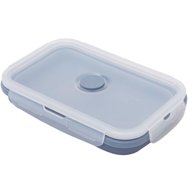 4er-Set Silikon-Frischhaltedosen - Zusammenklappbare & faltbare Lunchbox, Bento Box, BPA-frei, mikrowellengeeignet, mit Clip-Verschluss Deckeln