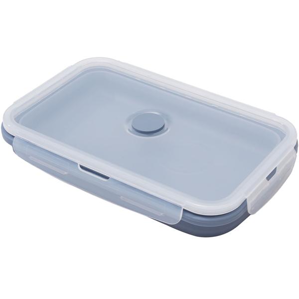 4er-Set Silikon-Frischhaltedosen - Zusammenklappbare & faltbare Lunchbox, Bento Box, BPA-frei, mikrowellengeeignet, mit Clip-Verschluss Deckeln