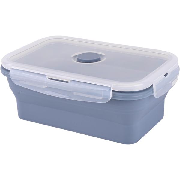 4er-Set Silikon-Frischhaltedosen - Zusammenklappbare & faltbare Lunchbox, Bento Box, BPA-frei, mikrowellengeeignet, mit Clip-Verschluss Deckeln