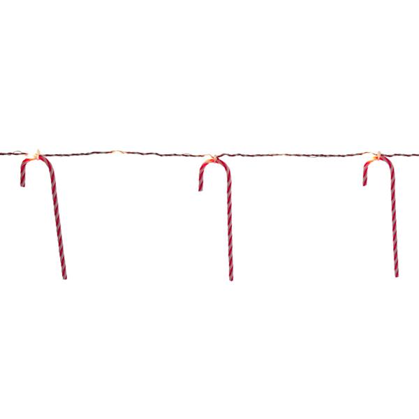 3er-Set Magische Weihnachtsdeko-Zuckerstange Lichterkette - je 10 Stk. 20 Warmweisse LEDs, Batteriebetrieben mit 6h Timer - Perfekte Weihnachtsdeko