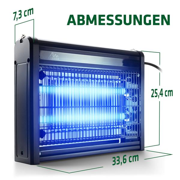 Profi UV-Insektenvernichter (9W, bis 70m²) - Effektiver Schutz - Hochspannungsgitter gegen Mücken, Fliegen & Co.- Chemiefrei