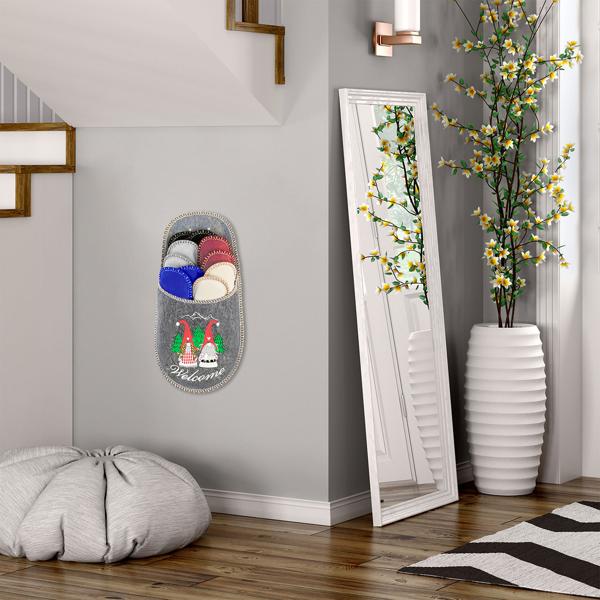 Home Sweet Home - Wichtel Gästefinken-Set: 5 Paar bequeme Hausschuhe in diversen Farben mit verstärkter Sohle - hygienisch für Besucher & Gäste