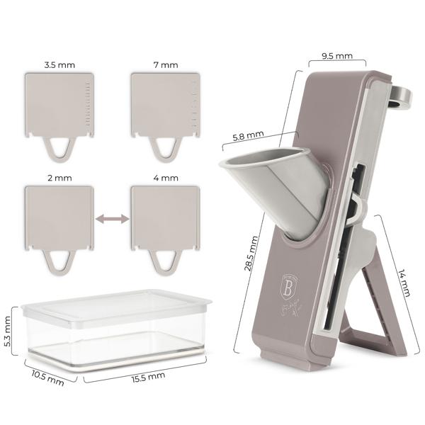 Multifunktionaler Gemüseschneider: präzise & leicht – 3 ultrascharfe, austauschbare Edelstahlklingen - Ein smarter Küchenhelfer für gesunde Mahlzeiten