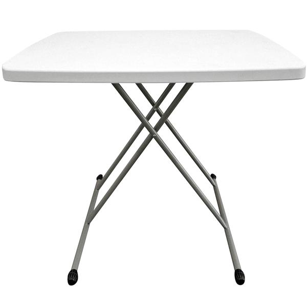 Camping Klapptisch, höhenverstellbar, weiss: Outdoor-Falttisch, stabil & leicht – Ein perfekter Begleiter für Camping, Picknick & Garten