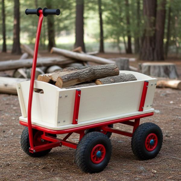 Vielseitiger Bollerwagen mit Luftreifen, 100kg Tragkraft: Robust & geländegängig  – Ein idealer Begleiter für Ausflüge & Transporte