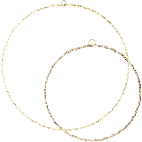 2er-Set Deko-Ring mit 120 & 150 LEDs, warmweiss, 30 x 0,5 cm und 50 x 0,5 cm – ideal für Partys, als Fensterdeko & Weihnachtsdeko für den Innenbereich