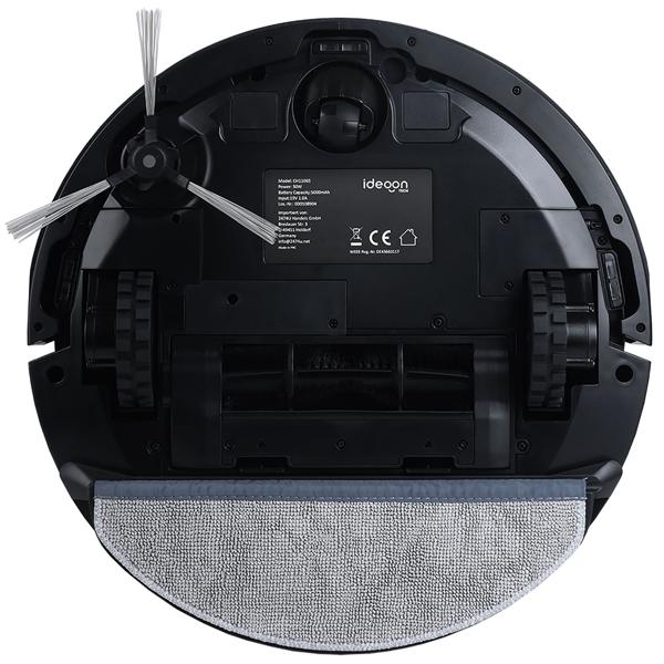 Ultimativer Saug-Wisch-Roboter 6000 Pa mit 2-in-1 Wischfunktion, schwarz - Li-Ionen-Akku, Laser-Navigation - Smart-Home WLAN Saugwischer 