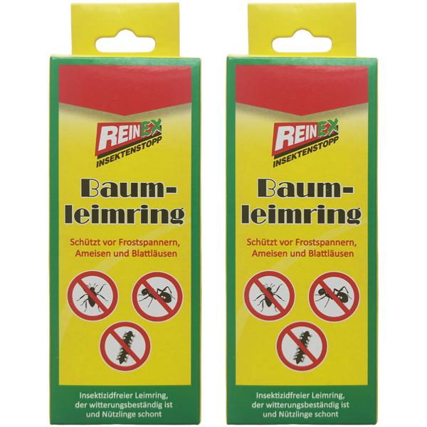 2er-Set Professioneller Insektenstopp Baumleimring 3,5 m x 10 cm: Schutz vor Schädlingen wie Frostspanner & Ameisen, Hohe Klebkraft