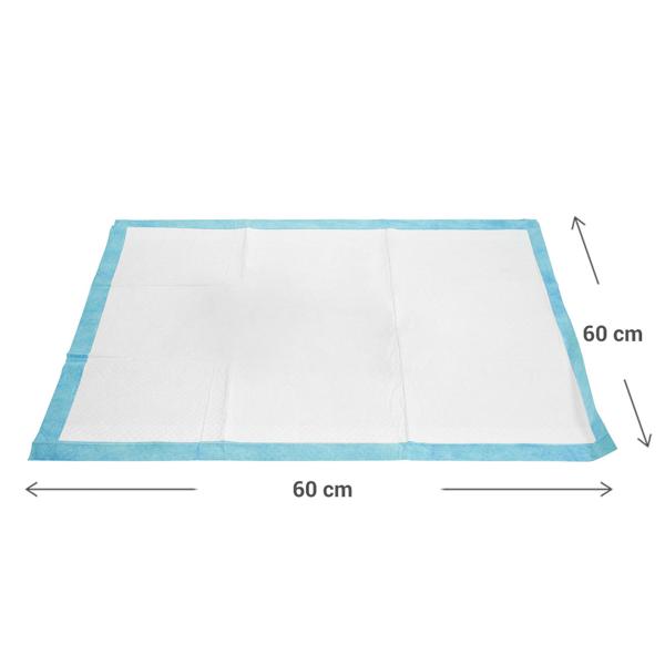 Trainingspads für Hunde (20 Stück): 5-lagige, extra saugfähige Welpenunterlagen, auslaufsicher, 60x60 cm - saugstark u. hygienisch