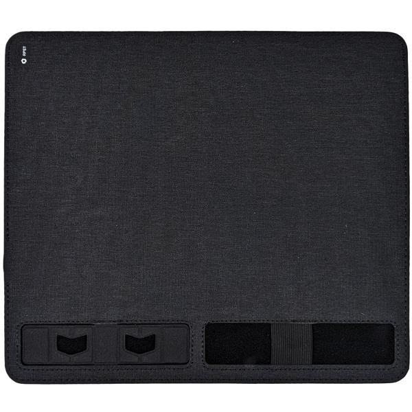 Mousepad mit Handyhalter & Induktionsladung: Dunkelgrau, Ein smarter Schreibtisch-Organizer für kabelloses Laden & Ordnung