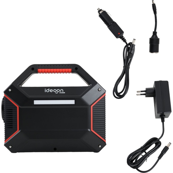 Powerstation 155Wh 42000mAh Solar-Generator Set inkl. 21W Solarpanel, 230V AC Steckdose, USB-C QC 3.0, DC Output & LED für Camping