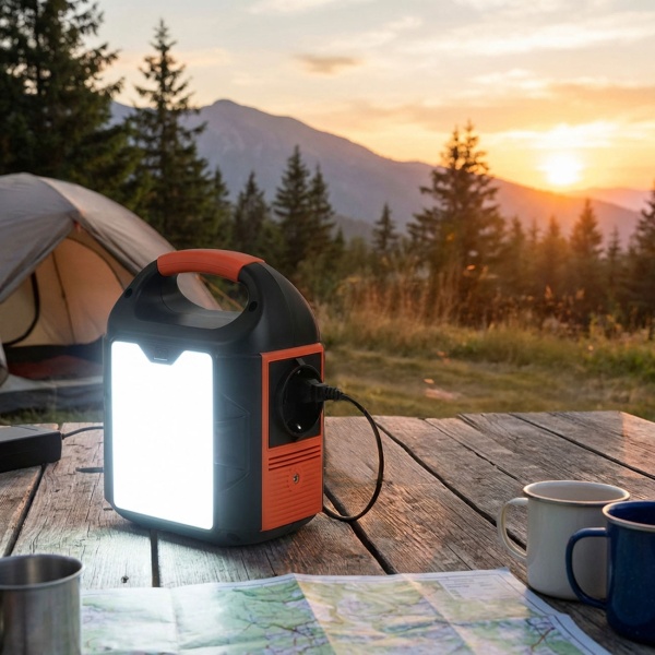 Mobiles Powerstation Set 88,8Wh mit 40W Solarpanel faltbar, 230V Steckdose, 100W, USB-C PD 65W, Solargenerator mit LED-Leuchte für Camping & Outdoor