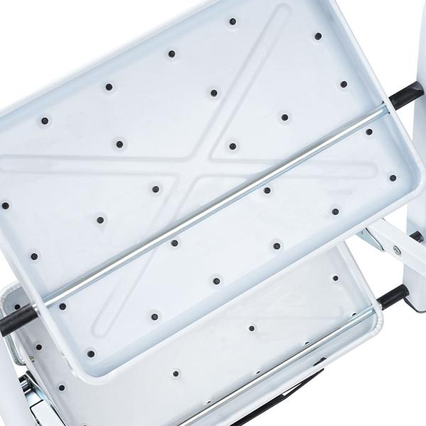 Stabiler Klapptritt mit 2 Stufen, 150 kg – Stahl rutschfester Trittschemel mit Klappsicherung, platzsparend für sicheres Arbeiten