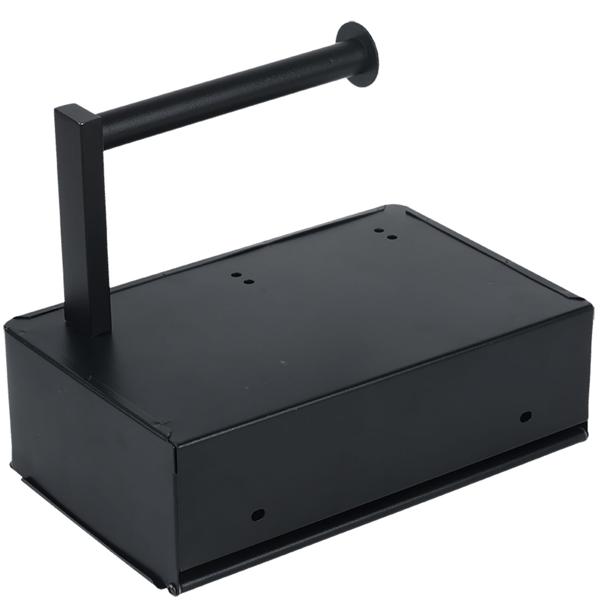 Toilettenpapierhalter mit Feuchttücherbox und Handyablage aus Edelstahl – Klopapierhalterung mit Fach für Feuchttücher, ohne Bohren