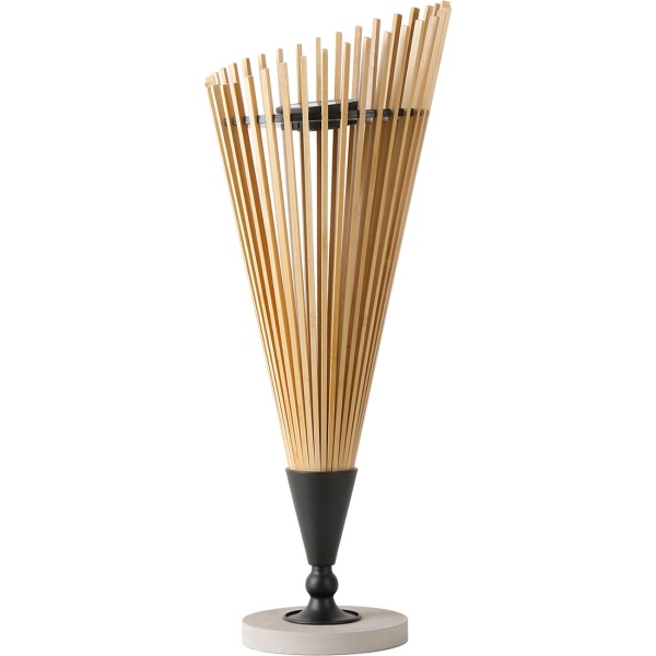 Dekorative Solar-Laterne 60cm aus Bambus: Moderne Solarleuchte für den Garten mit stimmungsvollem Licht, wetterfest IP44