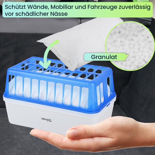 2er-Set Ultimativer Raumentfeuchter: Leistungsstarker Luftentfeuchter gegen Schimmel & muffige Gerüche, Wiederbefüllbar & Stromlos