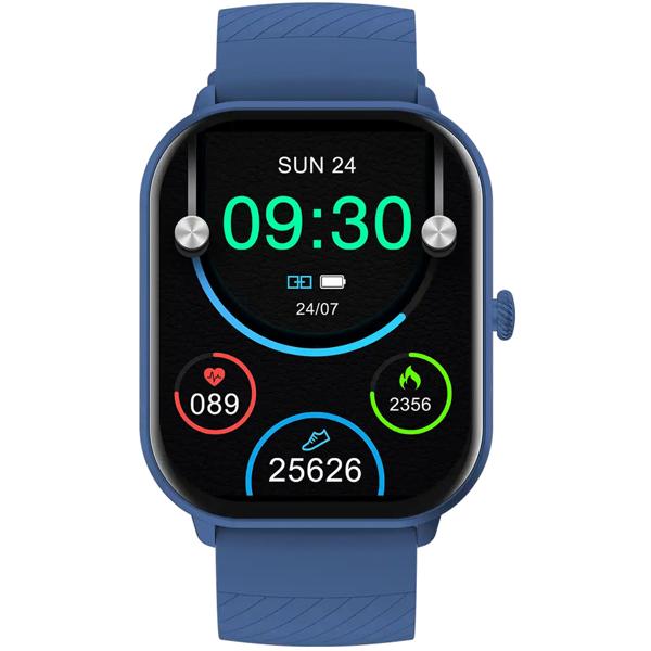 Bluetooth Smart Watch Blau: Gesundheits-Sensoren, Anruffunktion - Ein stylischer Fitness Tracker & Handy am Handgelenk