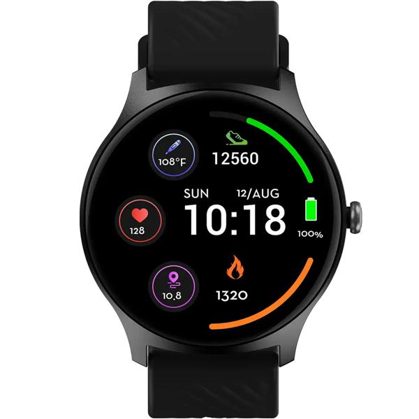 Fitnessuhr Schwarz mit Sporttracking: Anruffunktion, Herzfrequenz – Ein smarter Tracker für Ihr Training & Kommunikation am Handgelenk