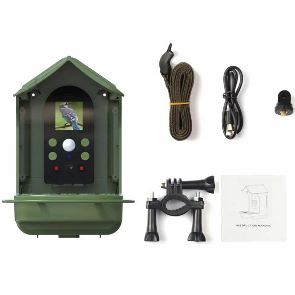 Vogel-Futterhaus mit Kamera und Solarpanel: Wildkamera zum Entdecken der Vogelwelt im Garten hautnah