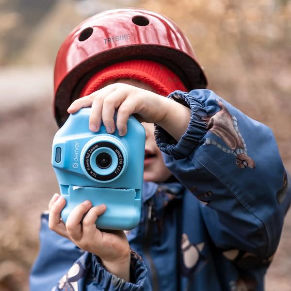 Kinder Sofortbildkamera mit Druckpapier, Blau: 1,3 MP  – Der Spass-Hit für kleine Fotografen & kreative Erinnerungen zum Ausdrucken