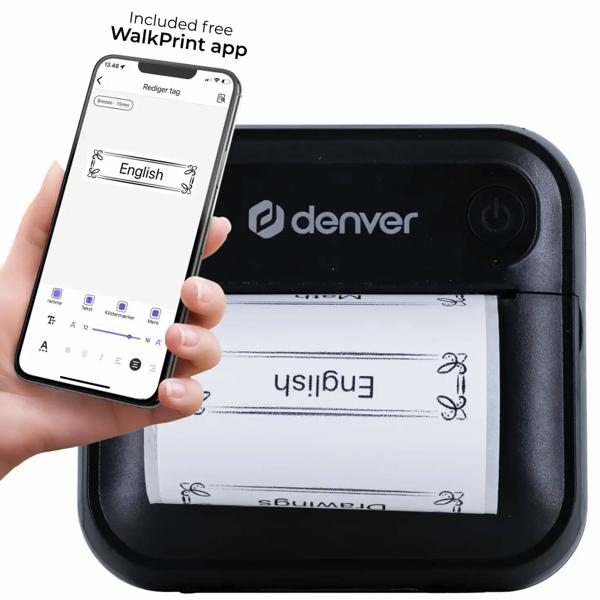 Mobiler Bluetooth-Thermodrucker, schwarz: Mini Drucker – Drucke Handy-Bilder, Etiketten u.v.m. sofort & kabellos für unvergessliche Momente