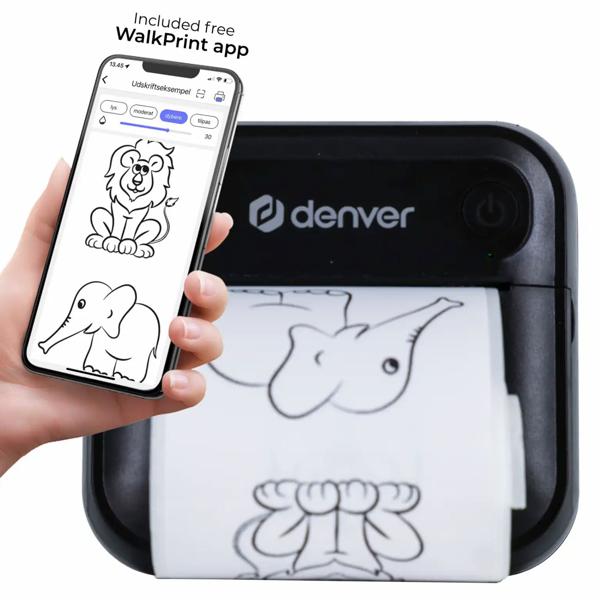 Mobiler Bluetooth-Thermodrucker, schwarz: Mini Drucker – Drucke Handy-Bilder, Etiketten u.v.m. sofort & kabellos für unvergessliche Momente