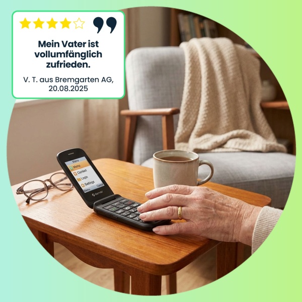 4G Senioren-Klapphandy: 2,4’’ Farbbildschirm, Bluetooth, SOS-Taste – Ein sicheres Notfalltelefon für leichte Bedienung & Erreichbarkeit