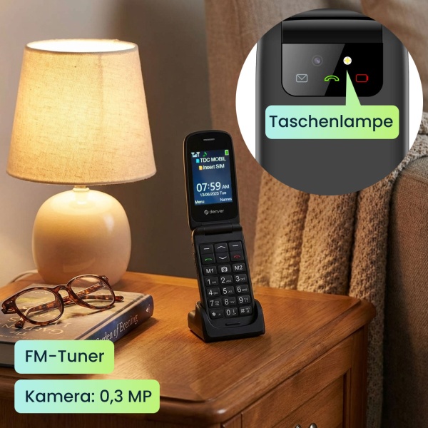 4G Senioren-Klapphandy: 2,4’’ Farbbildschirm, Bluetooth, SOS-Taste – Ein sicheres Notfalltelefon für leichte Bedienung & Erreichbarkeit