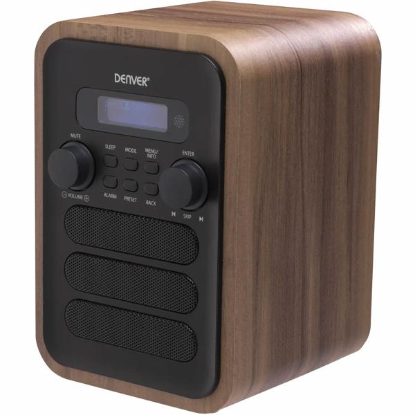 Retro DAB+/FM-Radio, Holzoptik, grau: Digitalradio mit edlem Design – Ein Klangwunder für nostalgischen Genuss & klare Sender