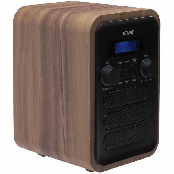 Retro DAB+/FM-Radio, Holzoptik, grau: Digitalradio mit edlem Design – Ein Klangwunder für nostalgischen Genuss & klare Sender