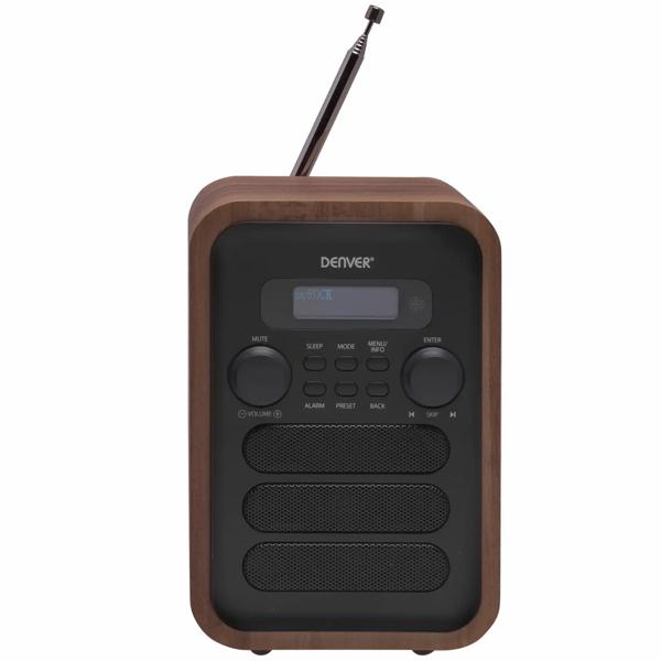Retro DAB+/FM-Radio, Holzoptik, grau: Digitalradio mit edlem Design – Ein Klangwunder für nostalgischen Genuss & klare Sender