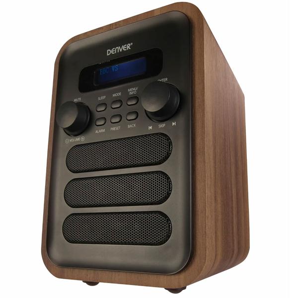 Retro DAB+/FM-Radio, Holzoptik, grau: Digitalradio mit edlem Design – Ein Klangwunder für nostalgischen Genuss & klare Sender