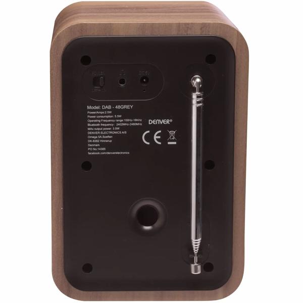 Retro DAB+/FM-Radio, Holzoptik, grau: Digitalradio mit edlem Design – Ein Klangwunder für nostalgischen Genuss & klare Sender