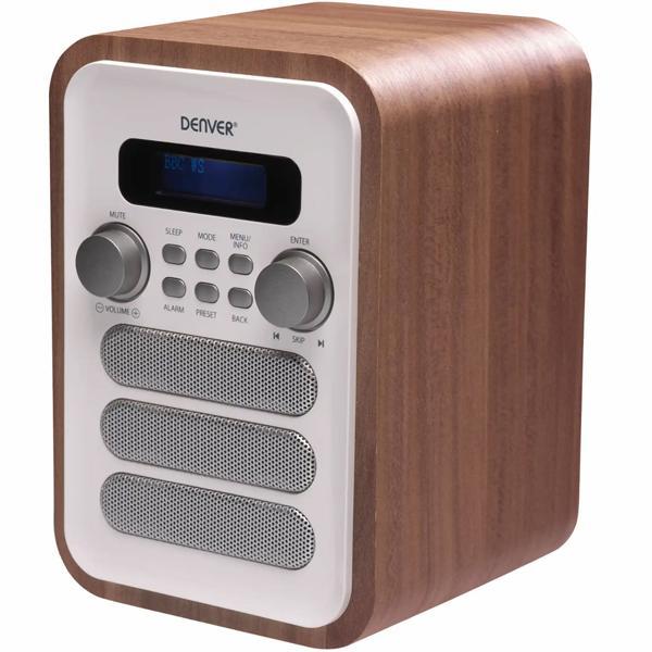 Retro DAB+/FM-Radio, Holzoptik, weiss: Digitalradio mit edlem Design – Ein Klangwunder für nostalgischen Genuss & klare Sender