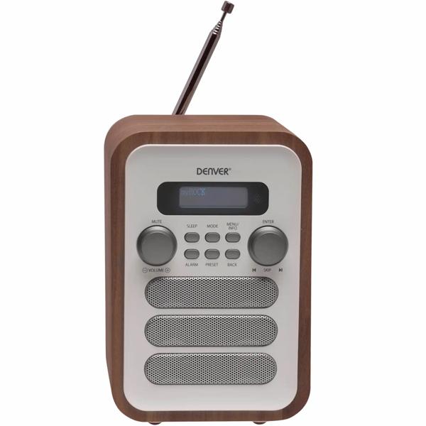 Retro DAB+/FM-Radio, Holzoptik, weiss: Digitalradio mit edlem Design – Ein Klangwunder für nostalgischen Genuss & klare Sender