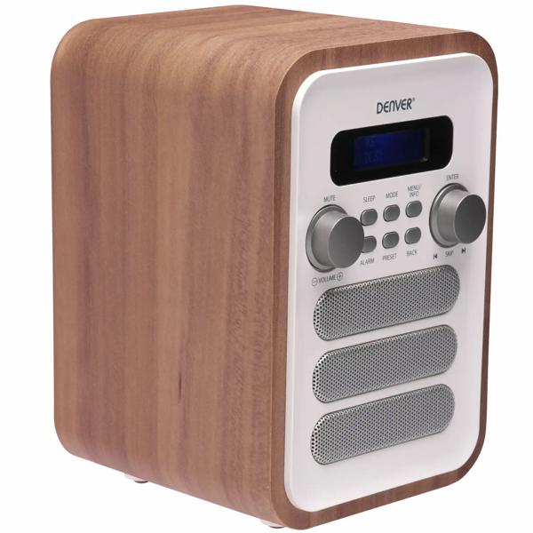 Retro DAB+/FM-Radio, Holzoptik, weiss: Digitalradio mit edlem Design – Ein Klangwunder für nostalgischen Genuss & klare Sender