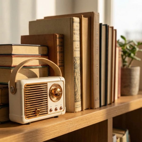 Kompakter Mini-Bluetooth Lautsprecher im 50er Kofferadio-Retro-Stil - kabelloses Musikerlebnis, perfekt für Fitness, Strand, Party oder im Homeoffice