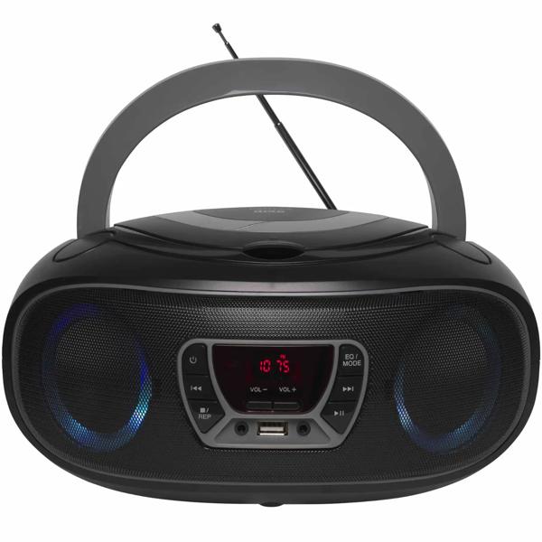 Tragbarer CD-Player Boombox mit Bluetooth-Funktion, CD-Player & MP3-Wiedergabe über USB  – Geniesse kabellose Musik und kraftvollen Sound überall