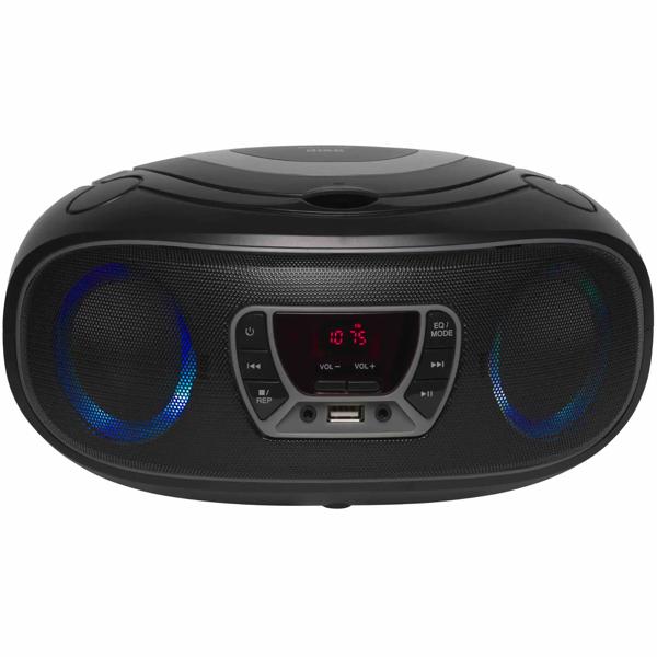 Tragbarer CD-Player Boombox mit Bluetooth-Funktion, CD-Player & MP3-Wiedergabe über USB  – Geniesse kabellose Musik und kraftvollen Sound überall