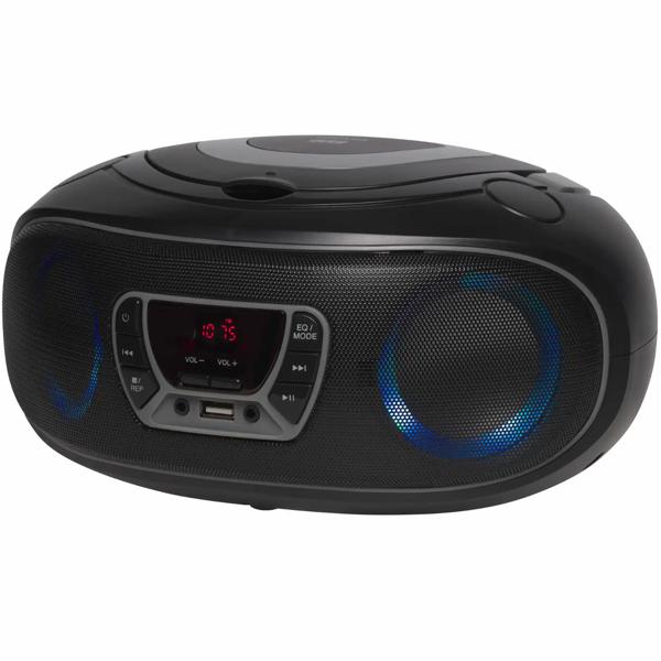 Tragbarer CD-Player Boombox mit Bluetooth-Funktion, CD-Player & MP3-Wiedergabe über USB  – Geniesse kabellose Musik und kraftvollen Sound überall