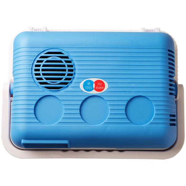 Tragbare 24 Liter Thermoelektrische Kühl- und Wärmebox, weiss-blau, 12V/230V, Leiser und Langlebiger Bürstenloser Motor, Ideale Box für unterwegs