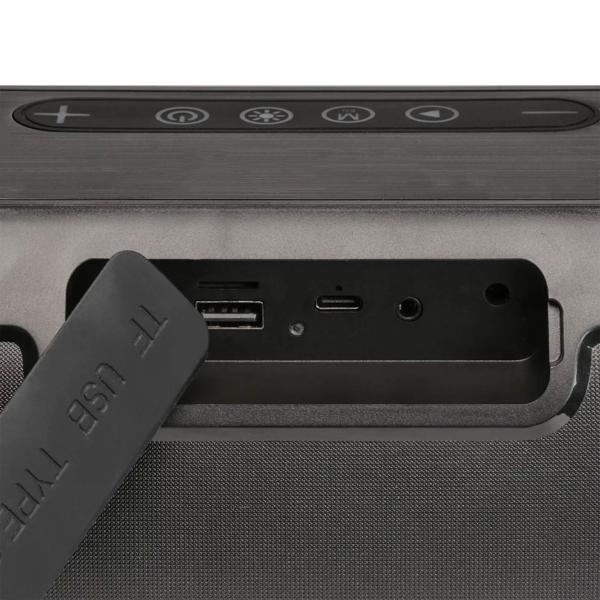 Tragbarer Bluetooth-Lautsprecher mit coolem Lichteffekten - Kompakt, transportabel und perfekt für unterwegs. Starker Sound für jede Party!