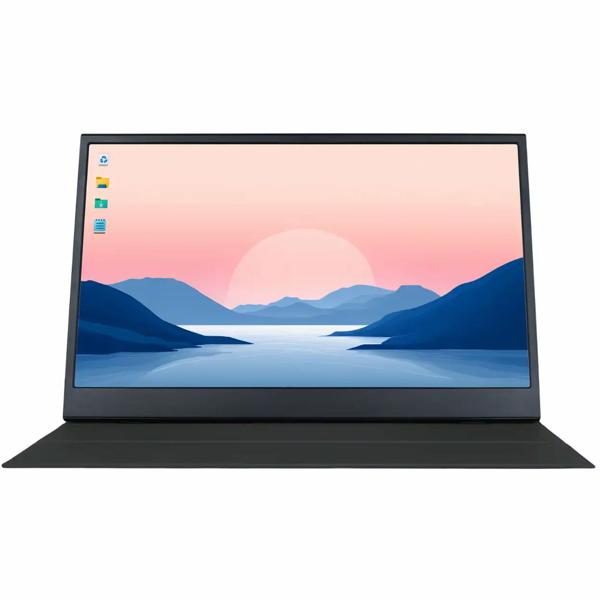 Tragbarer IPS-Monitor 15.6’’ Full HD – Zweitmonitor mit USB-C, Mini-HDMI & Lautsprechern, inkl. Schutzhülle für Laptops & Konsolen