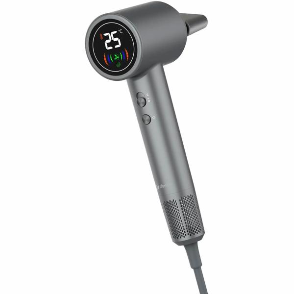 Hochleistungs Haartrockner 1400W, dunkelgrau, Föhn mit LED-Anzeige, für schnelles Trocknen und glänzende Ergebnisse - Perfekt für den professionellen Einsatz